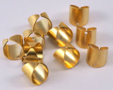 Gold plated Brass Ear Cuffs with One Hole 9mm 3/8 inch with 1 hole 990