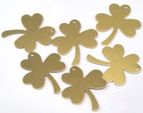 Three leaf Clover 30x26mm one hole Raw brass stampings pendant 2338R-140