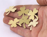 Three leaf Clover 30x26mm one hole Raw brass stampings pendant 2338R-140