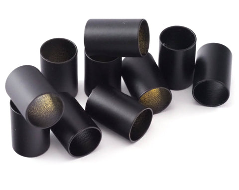 Black painted tube  brass 10x15mm (hole 9mm) O22