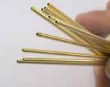 Himmeli Copper Tubes Beads 2.5x125mm Gold tone copper tubes Cek001-295