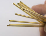 Himmeli Copper Tubes Beads 2.5x40mm Gold Tone copper tubes Cek001-85