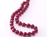 33pcs Faceted plastic beads 10mm Claret red color LAV1
