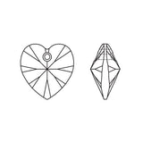 Xilion Heart Pendant 6228 Swarovski®  Rose Peach  (262) 14.4x14mm