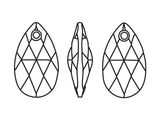 Pear shaped pendant 6106 Swarovski® silver shade (SSHA) 50mm 166
