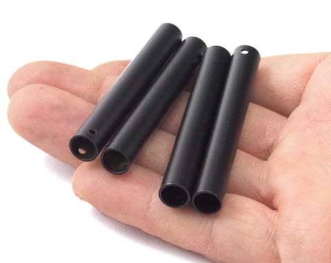 Round tubes with holes Black Painted Brass 8x60mm (hole 7mm) 2330