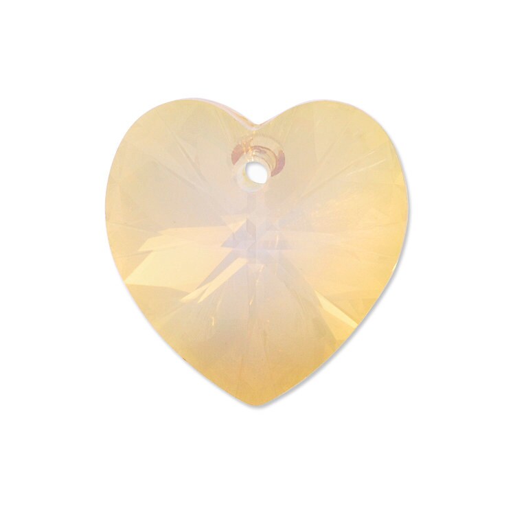 Xilion Heart Pendant 6228 Swarovski® White Opal Golden Shadow (234)(GSHA) 14.4x14mm