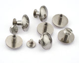 Chicago screw / concho screw, Nickel Plated Brass studs, screw rivets, 15x11mm 1/8" bolt CSC7 1844