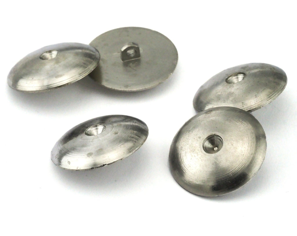 Round  button Nickel Plated Brass 22x8mm  (SS19 4.5mm inside setting diameter ) O36-03