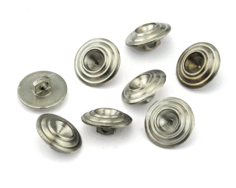 Round  button Nickel Plated Brass 12x5.5mm  (SS25 5.5mm inside setting diameter ) O36-04