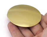 Circle tag Raw Brass 60mm , CURVED  Necklace,  Wall decoration, pendant  (0.8mm thickness) Findings  2411-1970