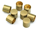 Cord End Caps Raw brass 10x10mm (9mm inside diameter) Leather Cord Terminator cord  tip ends, ribbon end, ENC9 2415