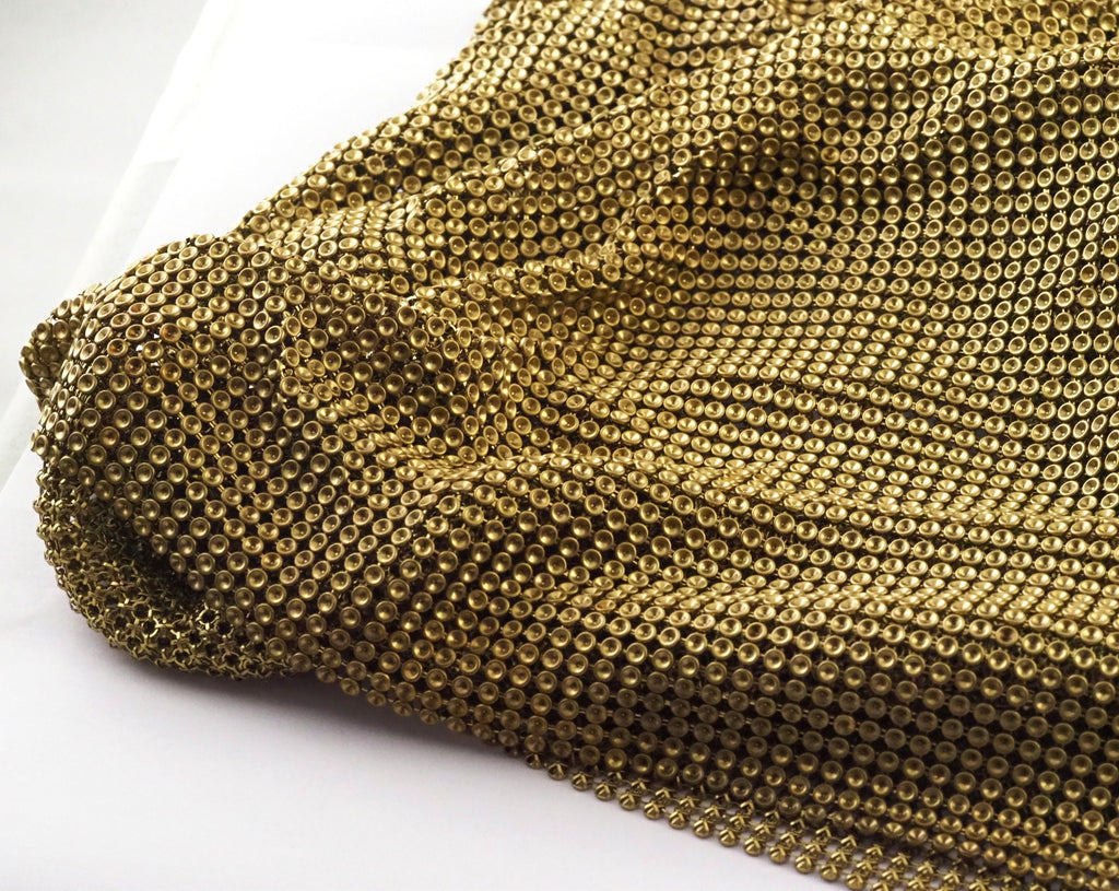 Mesh Setting Fabric Raw Brass "4mm setting" (One side 60x50cm)(Total 120x50cm) skirt shape TUV1