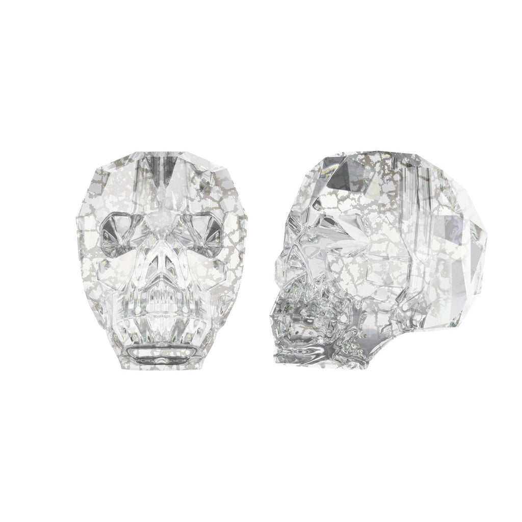 Skull bead 5750 Swarovski®  crystal silver patina (slpa) 19mm 762