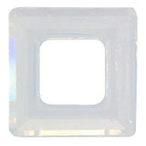 Square ring fancy stone 4439 Swarovski® Crystal white opal (234) 14mm Square Frame cab17-13
