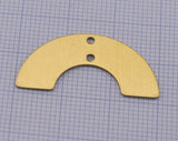 Ushape semi circle 30x15x0.5mm raw brass 2 Hole SCS 2381-100