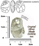 Divine rock pendant 6191 Swarovski® designer edition crystal (001) silver shade (sshd) 19mm
