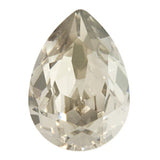 Pear shaped fancy stone 4320 Swarovski® silver shade 14x10mm unfoiled