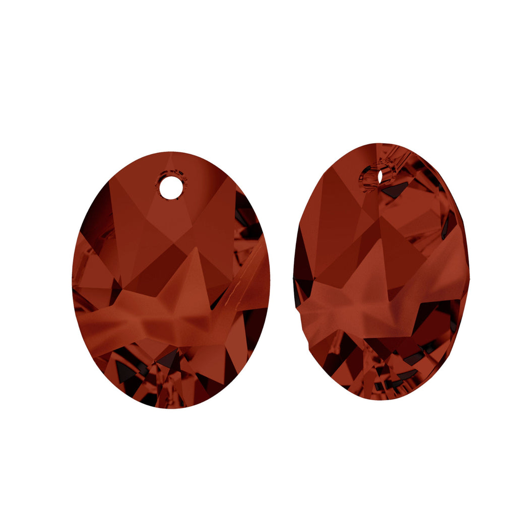 Kaputt oval pendant 6911 Swarovski® crystal red magma 36mm