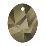 Kaputt oval pendant (jean Paul Gaultier) 6910 Swarovski® crystal metallic light gold 36mm