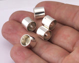 end caps  9x8mm 8mm inner 1,5mm 15 gauge Hole Silver Plated brass cone spacer holder finding charm 881-9 ENC8 1672