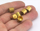 cord  tip ends, 9x8mm 8mm inner 1,5mm 15 gauge hole ribbon end, ends cap, 1672 R89I8 Enc8