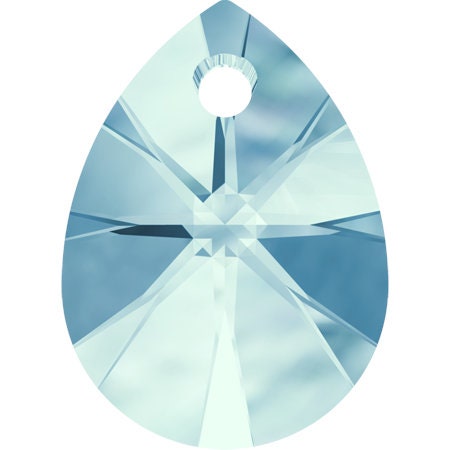 Xilion mini pear pendant Swarovski® Crystal Pear Pendant Aquamarine 12MM 6128