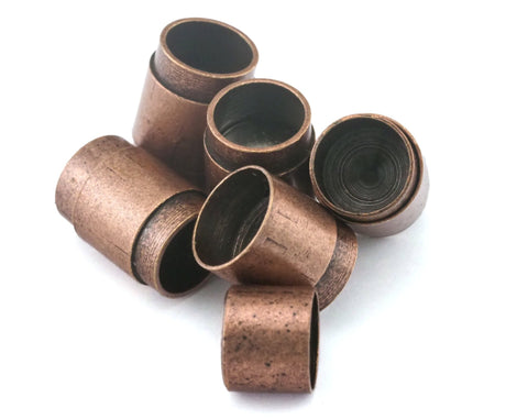 Magnetic clasp leather cord 16.5x12mm Antique Copper Plated brass (One side is Iron) 10mm Hole inner MCL10 2461