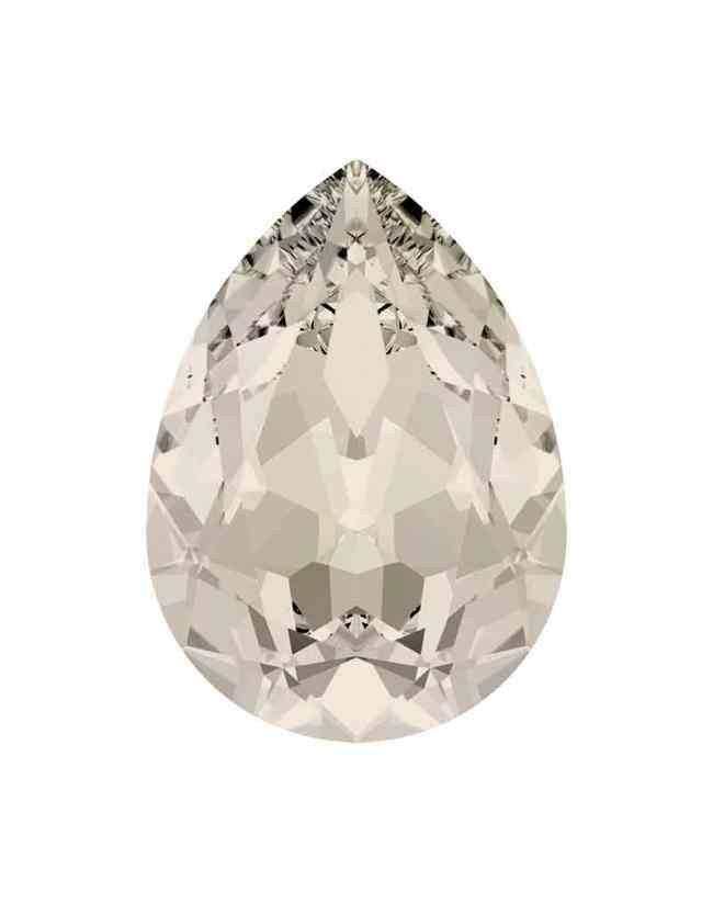Pear shaped fancy stone 4320 Swarovski® Crystal (001) moonlight (mol) 14x10mm Pear-Shaped Fancy Stone unfoiled