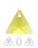 xilion triangle shaped fancy stone 6628 Swarovski® light topaz (226) 8mm unfoiled