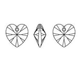 Xilion Heart Pendant 6228 Swarovski® Olivine Aurore Boreale (228)(AB) 10.3x10mm