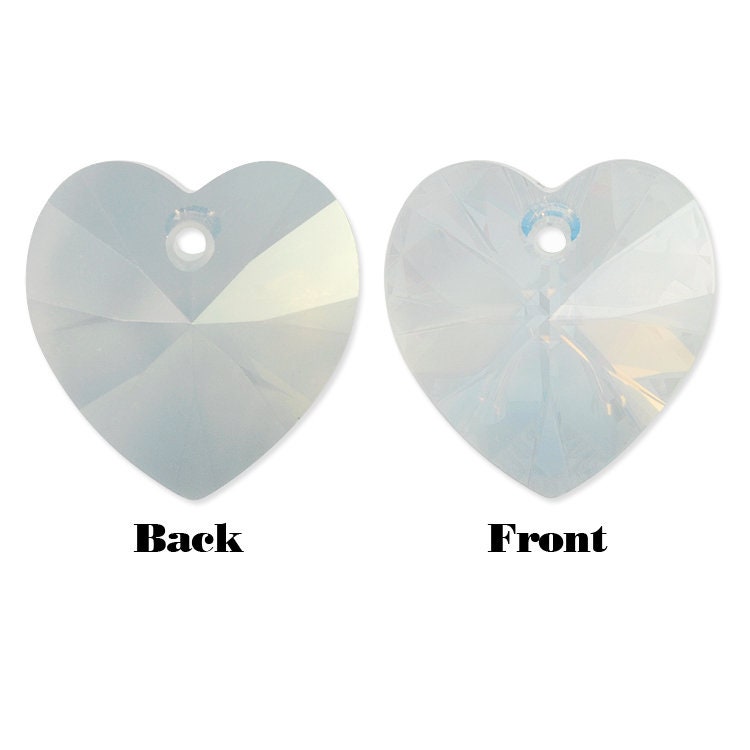 Xilion Heart Pendant 6228 Swarovski®  White Opal Blue Shade (234) 14.4x14mm