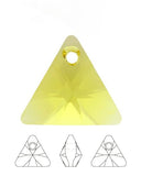 xilion triangle shaped fancy stone 6628 Swarovski® light topaz (226) 12mm unfoiled