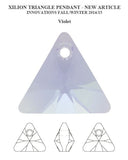 xilion triangle shaped fancy stone 6628 Swarovski® tangerine (259) 12mm unfoiled