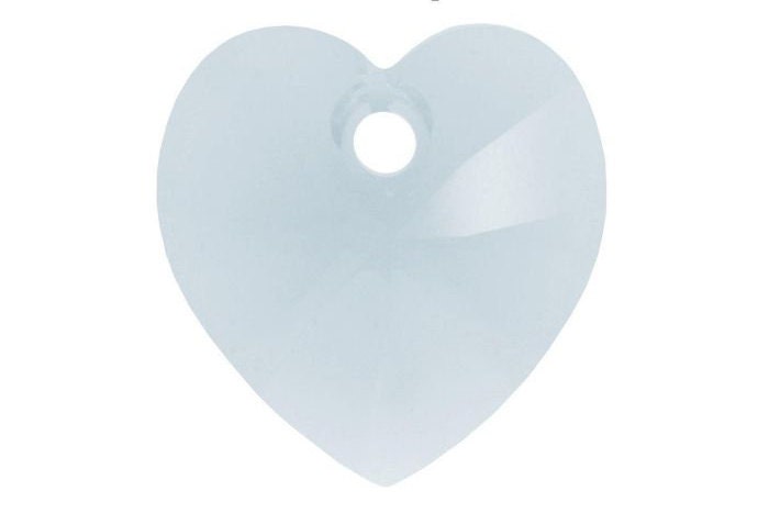Xilion Heart Pendant 6228 Swarovski® Air Blue Opal (285) 10.3x10mm