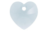 Xilion Heart Pendant 6228 Swarovski® Air Blue Opal (285) 14.4x14mm cab48-20