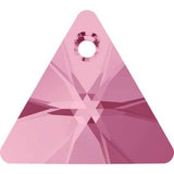 xilion triangle shaped fancy stone 6628 Swarovski® light rose (223) 16mm unfoiled