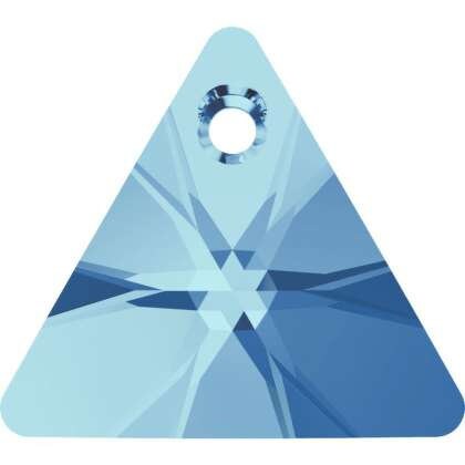 xilion triangle shaped fancy stone 6628 Swarovski® aquamarine (202) 16mm unfoiled