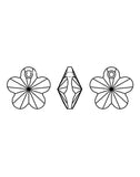 Flower pendant 6744 Swarovski® Jet (280) 12mm