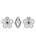 Flower pendant 6744 Swarovski® Peridot (214) 14mm