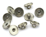 Round  button Nickel Plated Brass 10x5mm  (8.5mm inside setting diameter ) O36-06