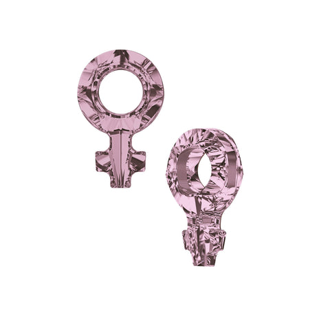 Female Symbol 4876 Swarovski® Crystal (001) Antique Pink (ANTP)   18x11.5mm