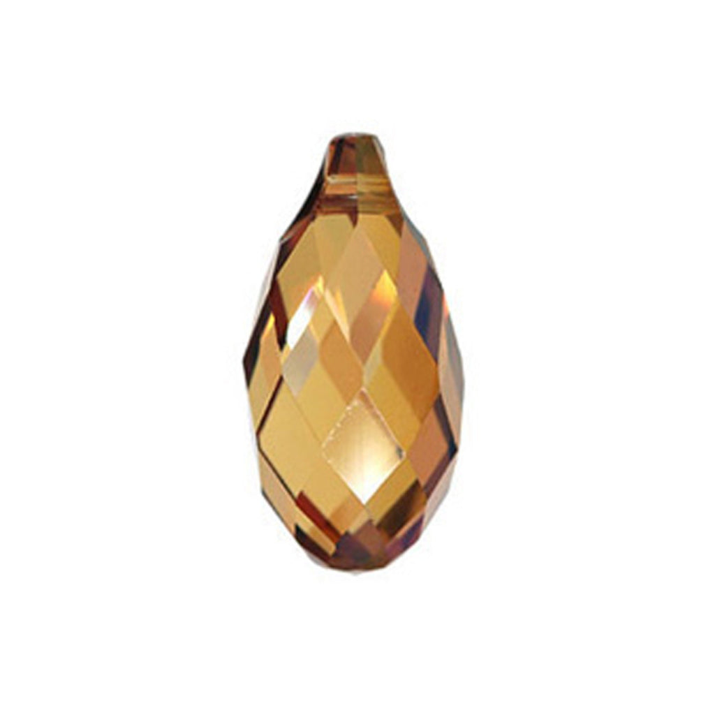 Briolette pendant 6010 Swarovski® Crystal Copper (Cop) 17x8.5mm