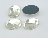 Wholesale 172 Pcs. Faceted Oval Mirror Glass Foiled cabochons 18x13mm WS001