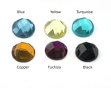 Wholesale 600 Pcs. Faceted Round Mirror Glass Foiled cabochons 10mm WS002