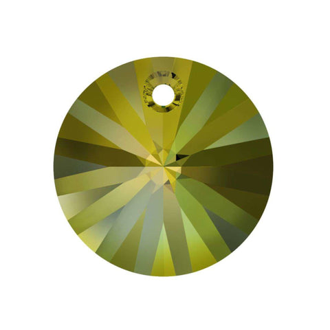 Xilion pendant disc 6428 Swarovski® Crystal Iridescent Green xilion rivoli pendant 12mm 6mm 408