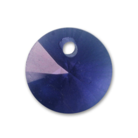 Xilion pendant disc 6428 Swarovski® dark indigo (288) xilion rivoli Disc pendant 6mm