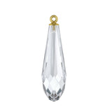 Pure drop pendant 6531 Swarovski® crystal (half hole) with classic gold plating cap 24mm