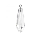 Pure drop pendant 6531 Swarovski® crystal (half hole) with classic cap 34mm