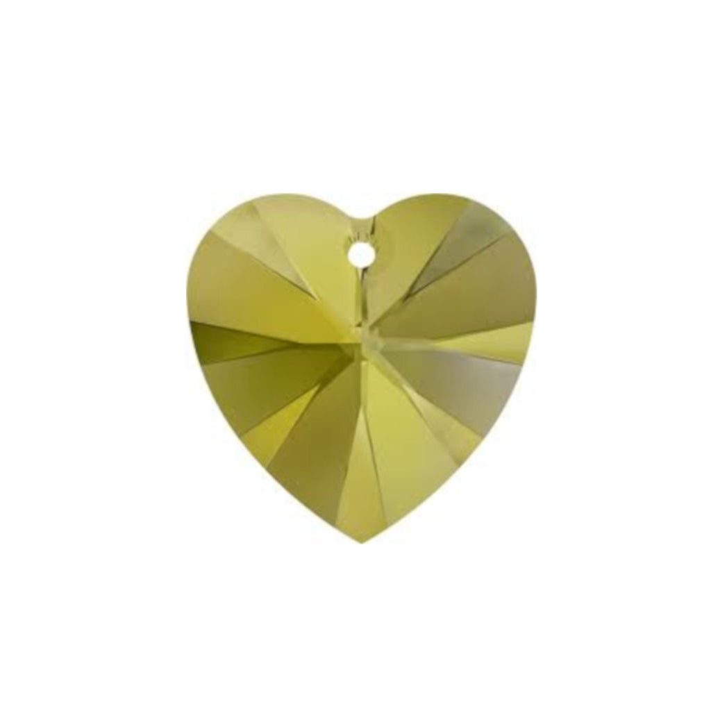 Xilion Heart Pendant 6228 Swarovski® Crystals Iridescent Green (001)(IRIG) 10.3x10mm